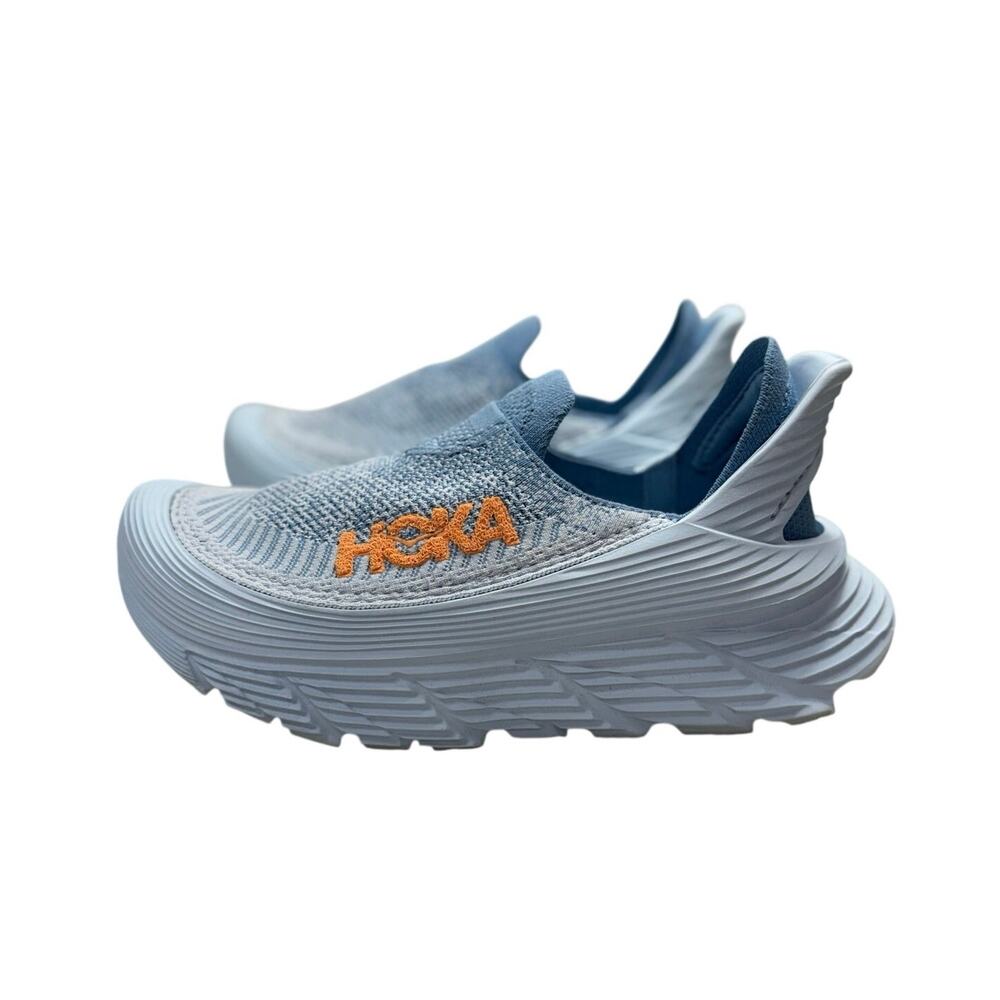 HOKA One One Restore TC Slip On Sneakers Blue White Women’s 8 Men’s 7 Athletic